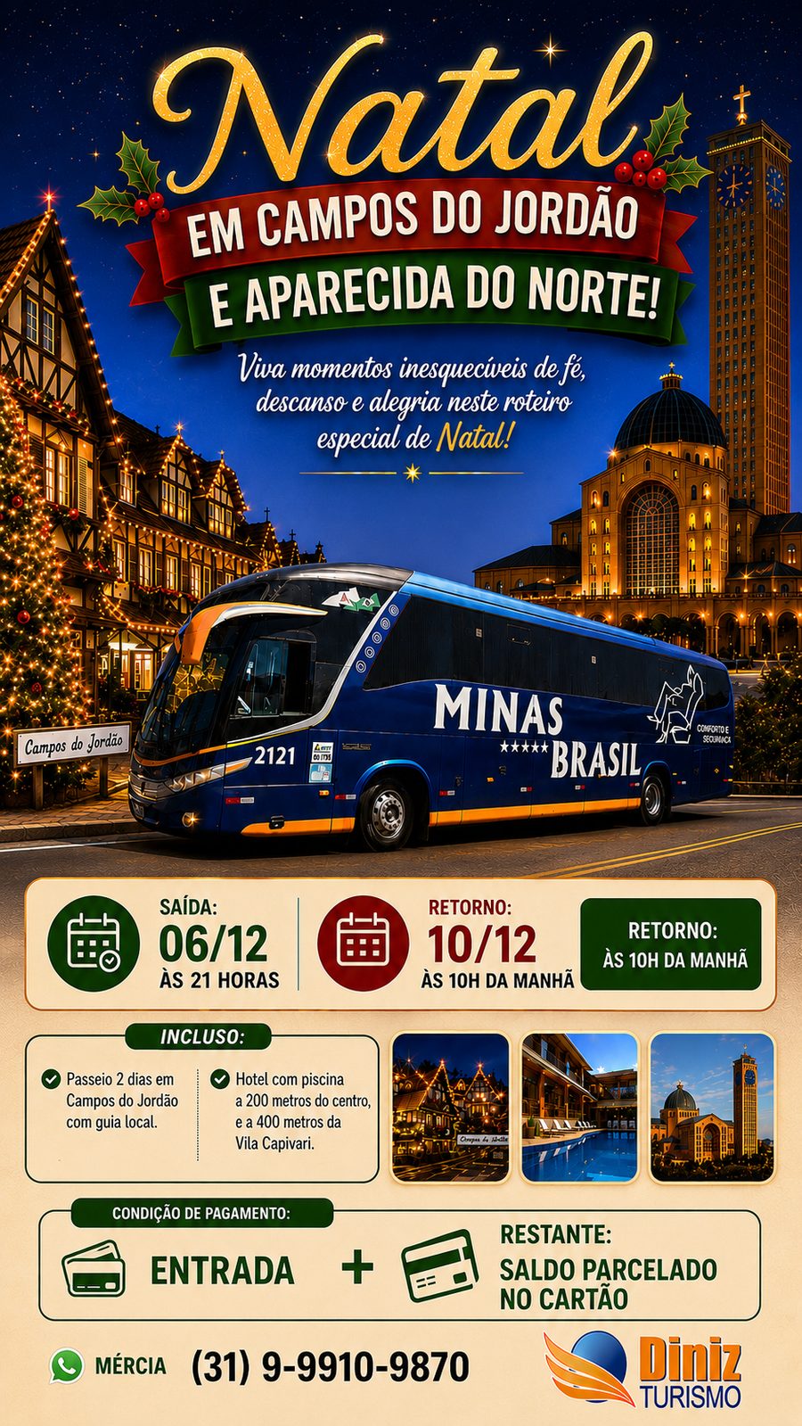 Natal em Campos do Jordão e Aparecida do Norte